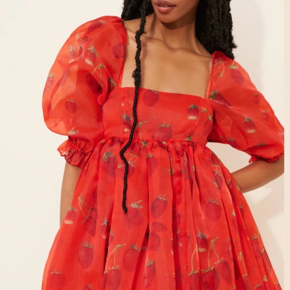 Selkie Dresses & Skirts - Selkie Red Strawberry Print Mini Dress